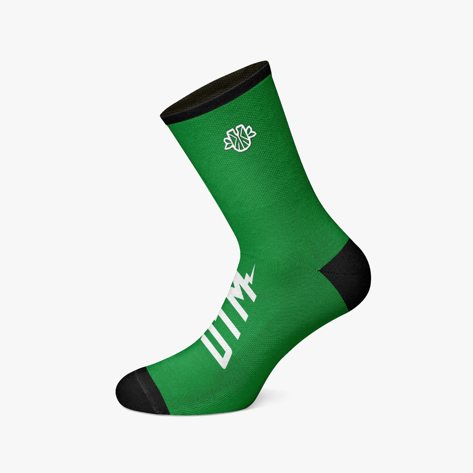 Meia GRASS (verde bordada)