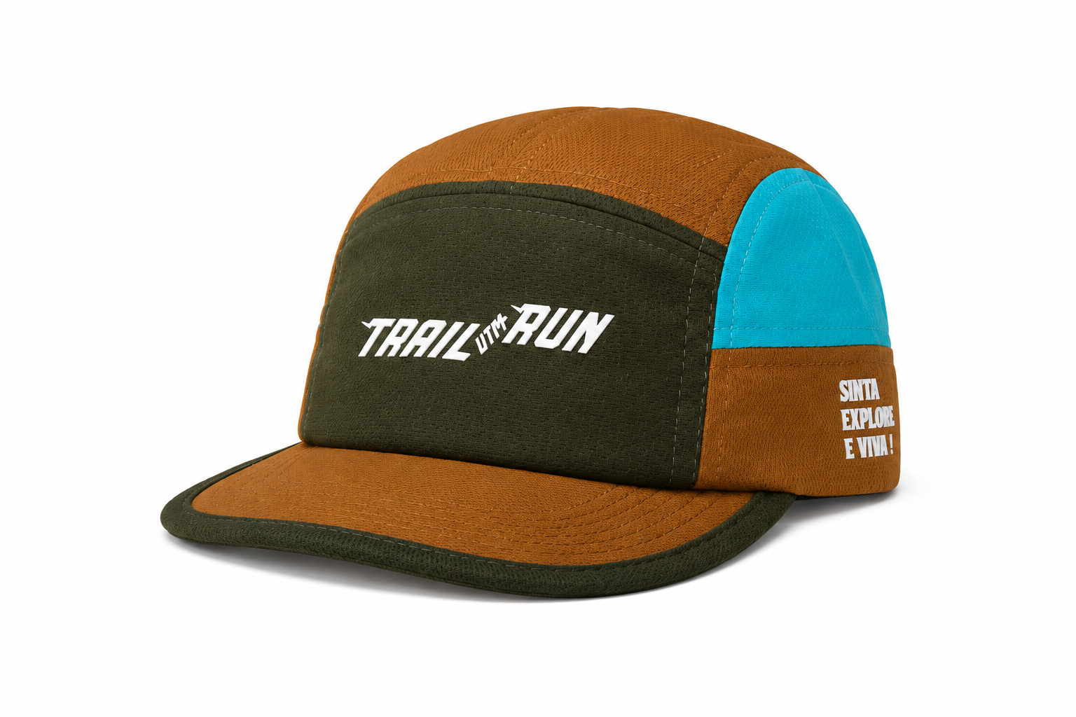 Boné Five Panel UTM (marrom-verde)
